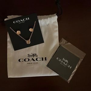Coach earring and necklace set